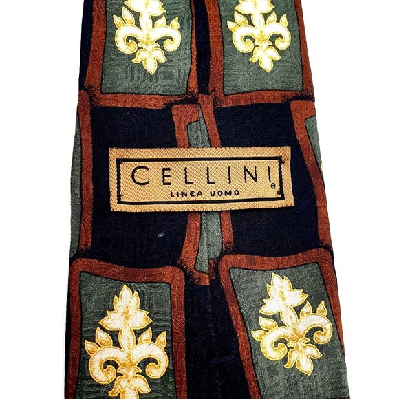 Cellini Linea Uomo Mens Designer Necktie Accessory Office Work Casual Dad Gift - Picture 5 of 5